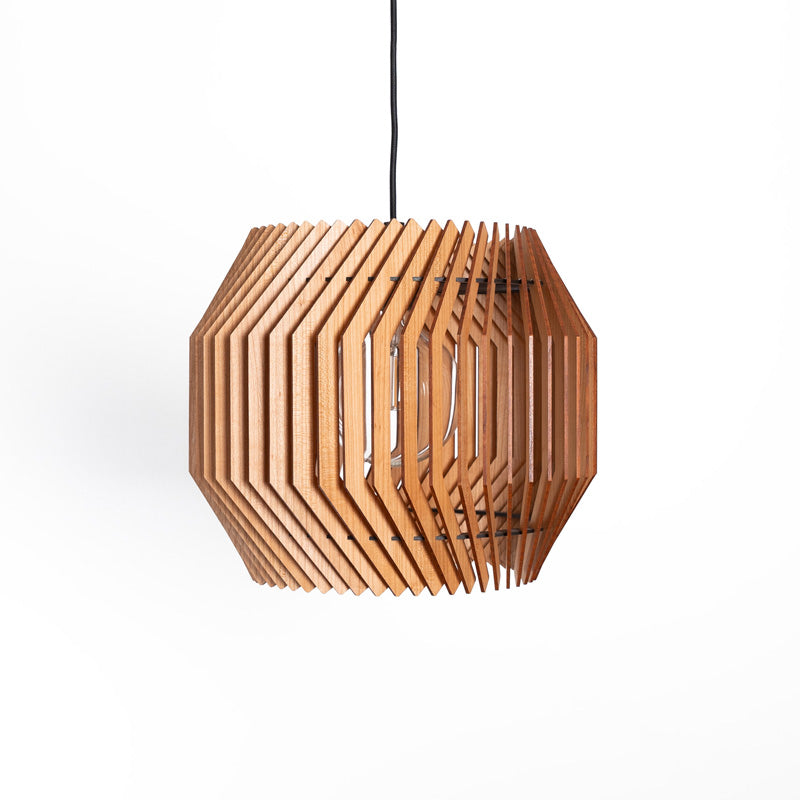 Pendelleuchte Manhattan – moderne Holz Designlampe aus Nussbaum oder Kirschholz
