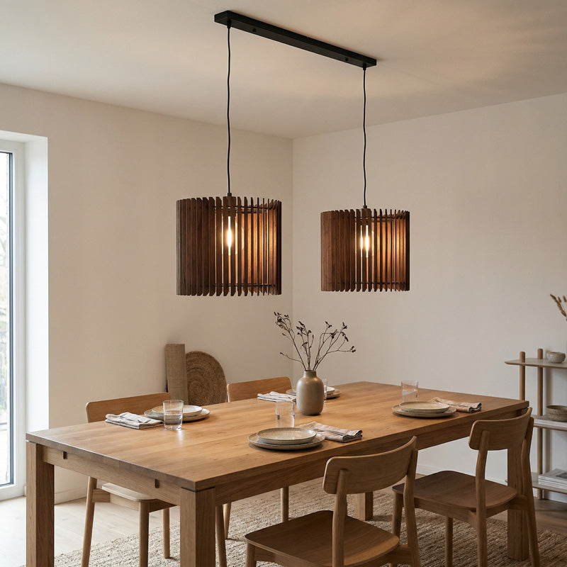 Pendelleuchet Nussbaum Esszimmer