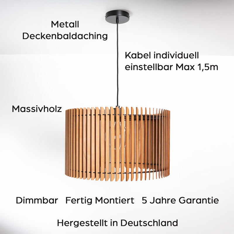 Pendelleuchte Holz Maße und Aufbau – Designlampe mit Baldachin im Überblick