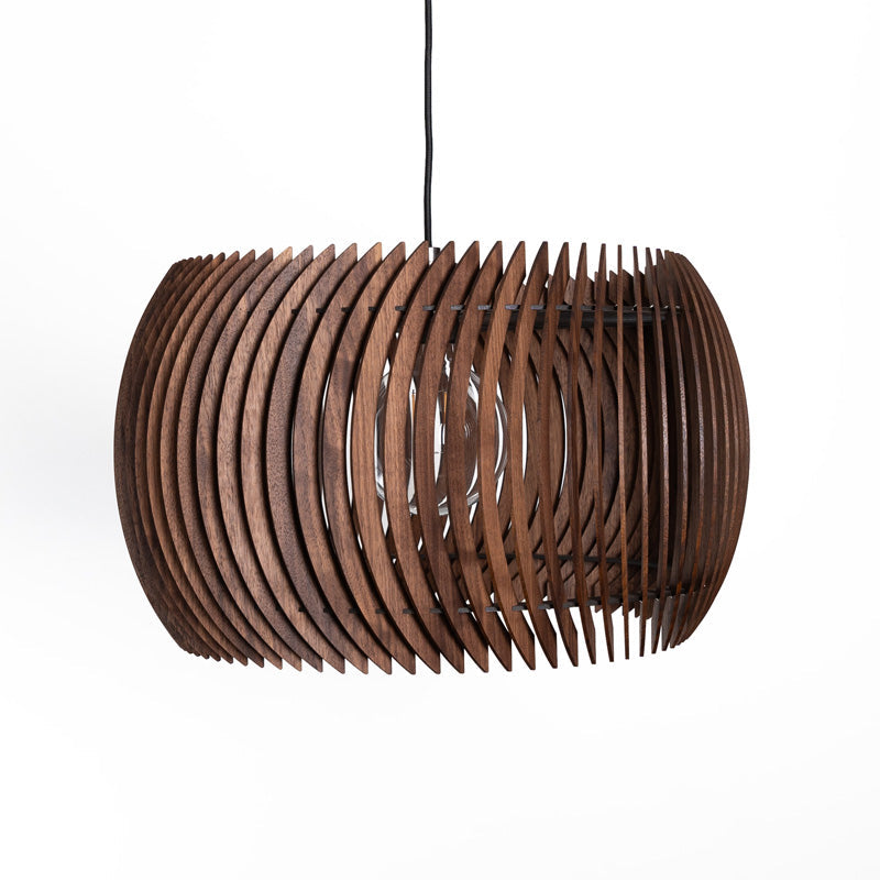 Pendelleuchte Siena aus Holz – handgefertigte Designlampe aus Nussbaum oder Kirschholz