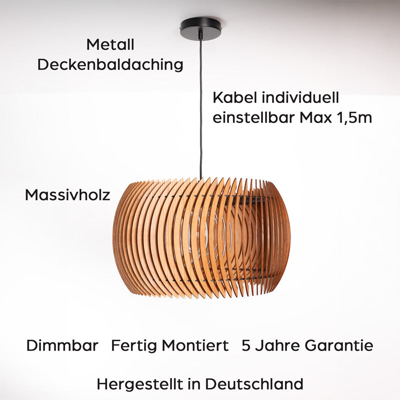 Pendelleuchte Holz Maße und Aufbau – Designlampe aus Massivholz im Überblick