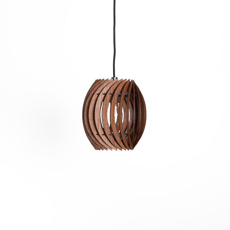 Siena Pendelleuchte Ø19 – Massivholz Designleuchte aus Nussbaum oder Kirschholz