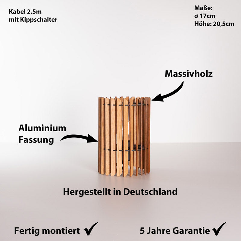 Tischleuchte Holz Maße und Aufbau – Designleuchte aus Massivholz im Überblick