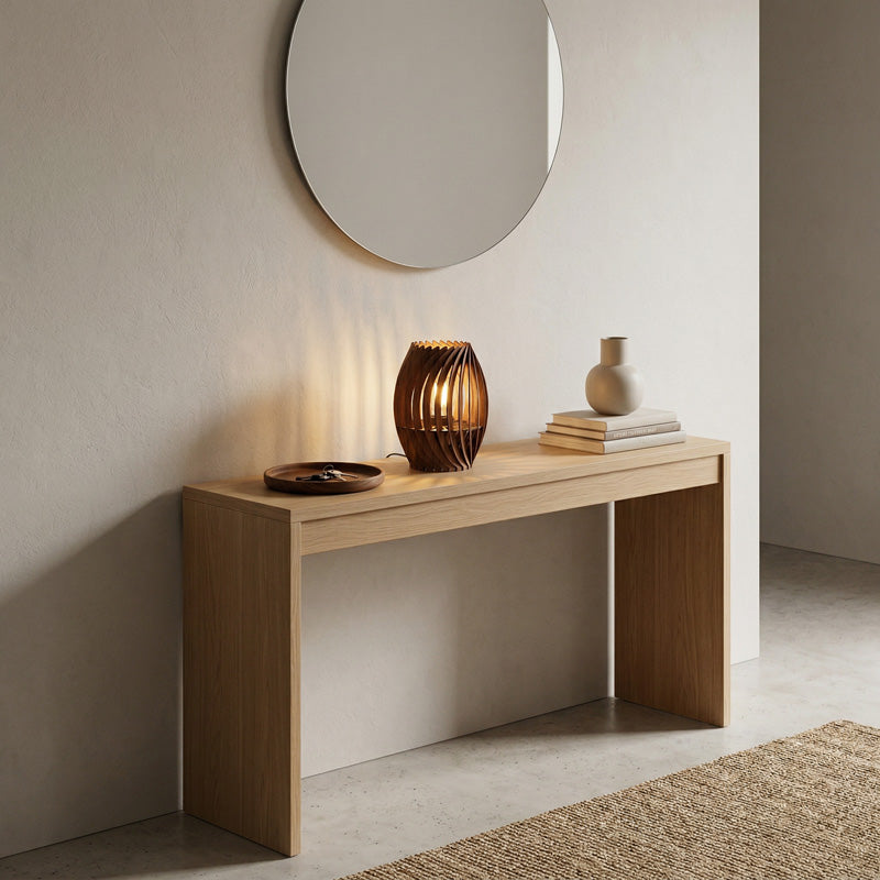 Design Tischleuchte aus Holz – natürliche Beleuchtung für moderne Wohnräume
