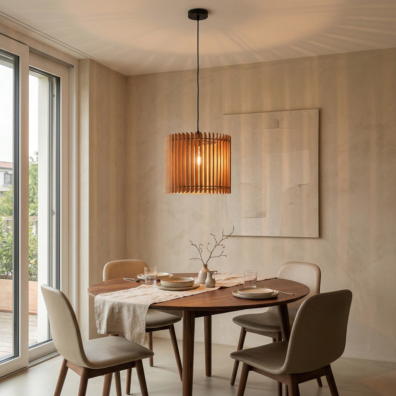 Hängelampe Esstisch aus Kirschholz Modern