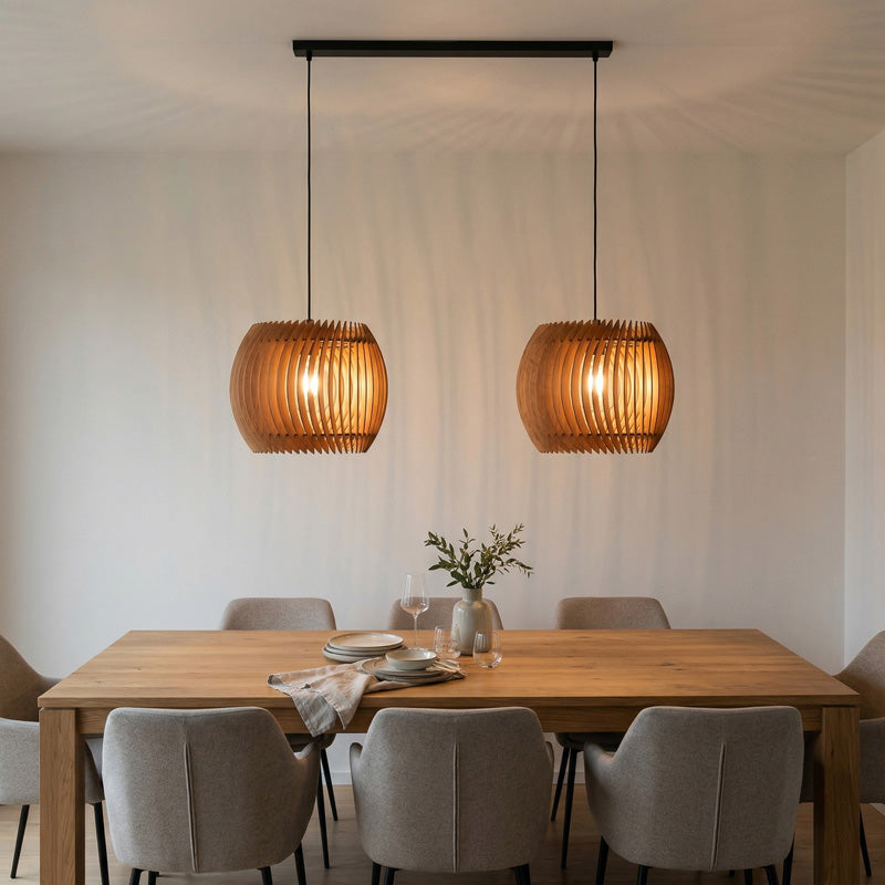 Design Pendelleuchte aus Holz – natürliche Beleuchtung für moderne Wohnräume