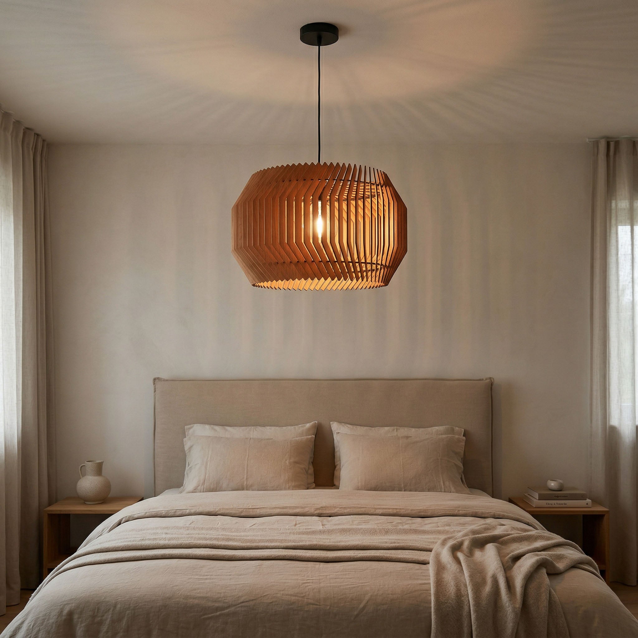 pendelleuchte kirschholz schlafzimmer